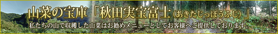 山菜の宝庫「秋田実宝富士（あきたじっぽうふじ）」